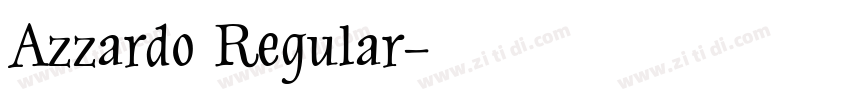 Azzardo Regular字体转换